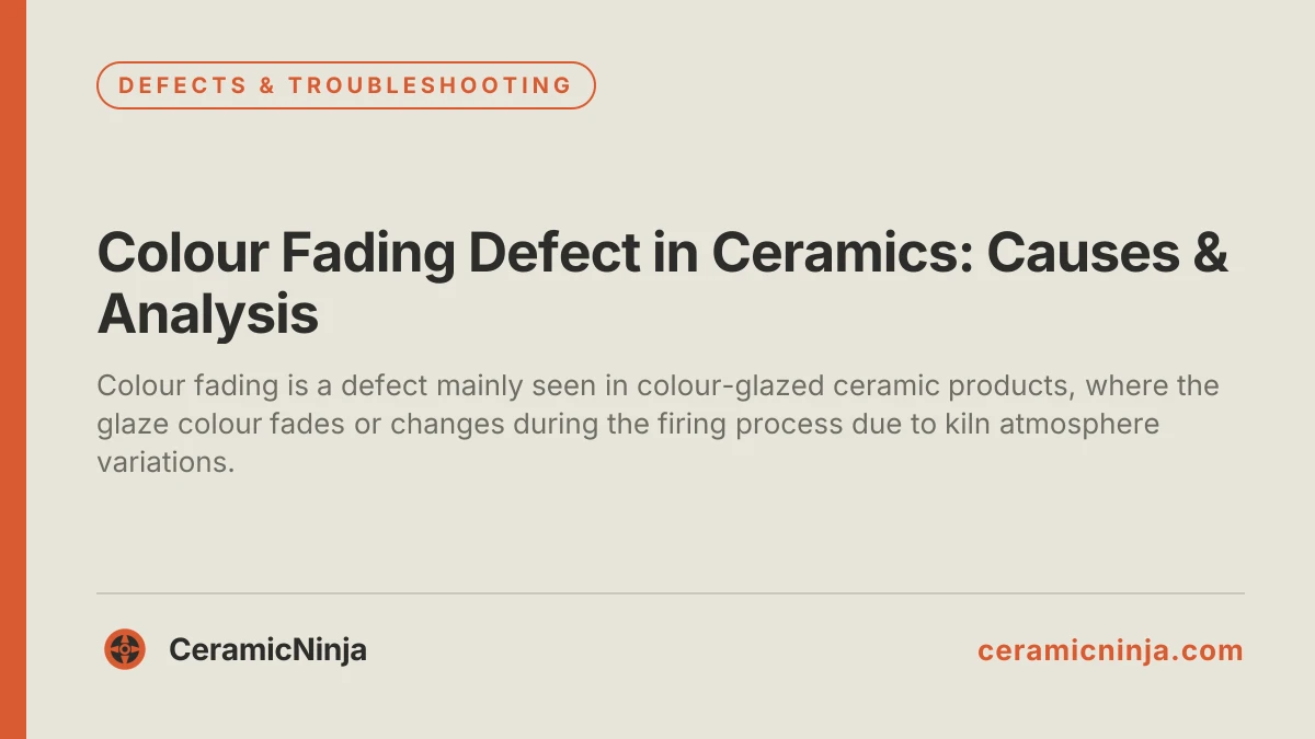 Colour Fading Defect in Ceramics: Causes & Analysis