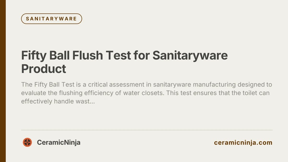 Fifty Ball Flush Test for Sanitaryware Product