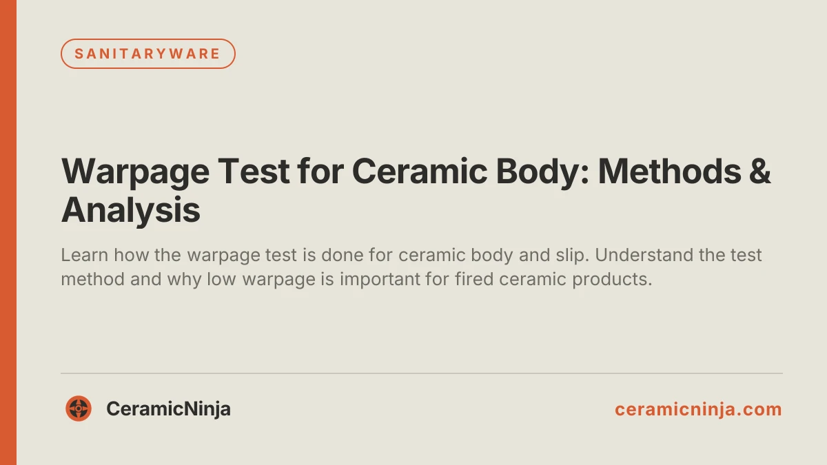 Warpage Test for Ceramic Body: Methods & Analysis