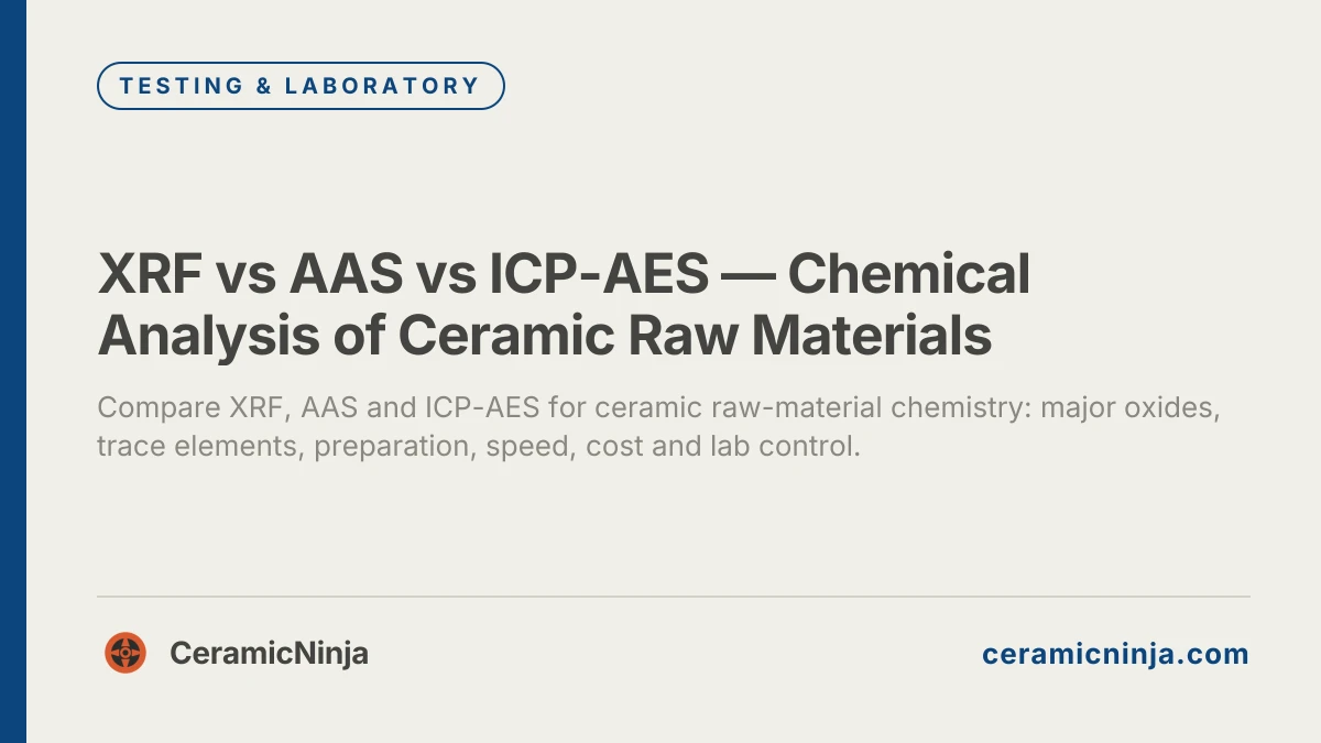 XRF vs AAS vs ICP-AES — Chemical Analysis of Ceramic Raw Materials