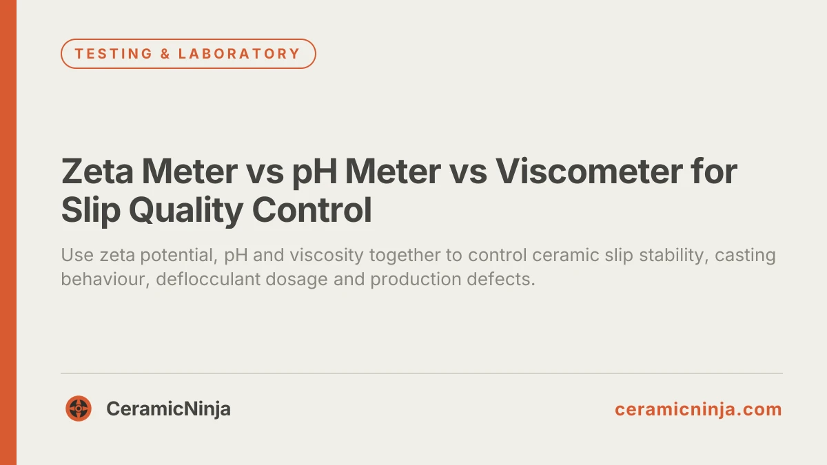 Zeta Meter vs pH Meter vs Viscometer for Slip Quality Control