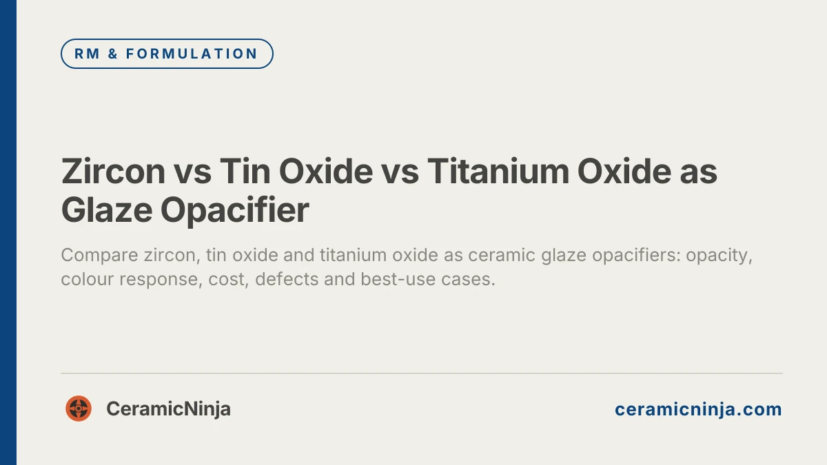 Zircon vs Tin Oxide vs Titanium Oxide as Glaze Opacifier